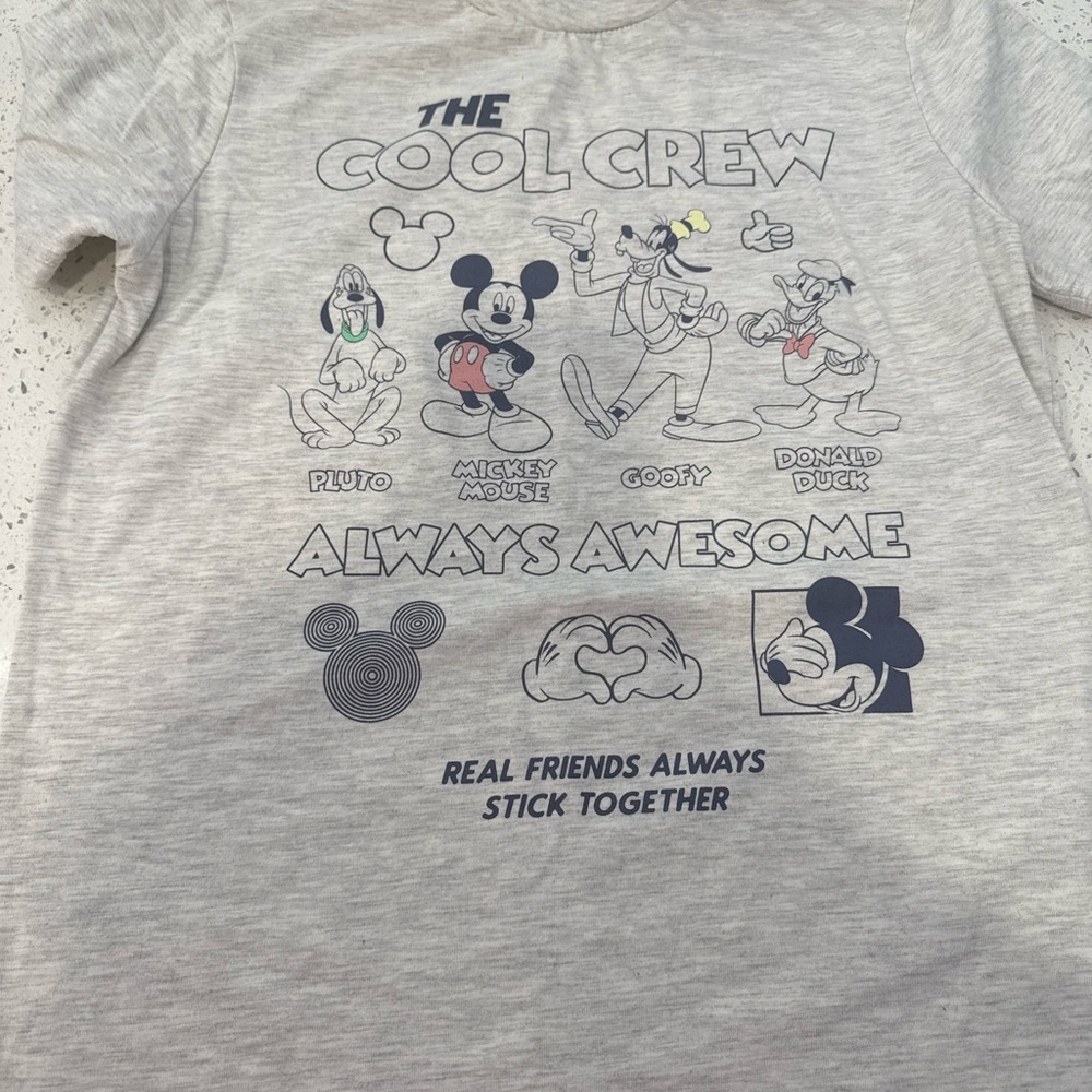 Disney Gray Mickey Mouse Short Sleeve Tee